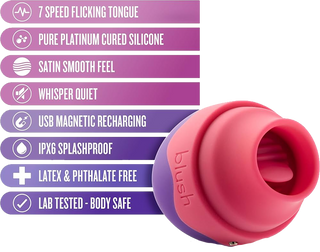 Aria Flutter Tongue – Purple 4.25" | Blush Novelties adult wellness product, body-safe and beginner friendly