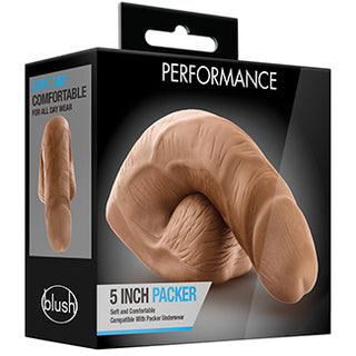 Blush Performance Packer 5-inch gender affirmation device, realistic silicone design for comfortable wear.