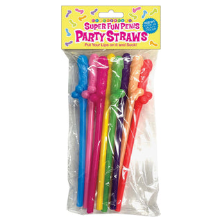 Colorful novelty penis-shaped straws in multiple bright colors, perfect for fun parties and playful beverages.