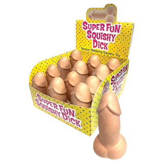 Colorful set of 12 novelty squishy penis display toys from LITTLE GENIE, soft and squeezable for fun and stress relief.