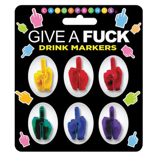 LITTLE GENIE FU Finger Drink Markers, novelty drink accessories shaped like fingers, on a white background.