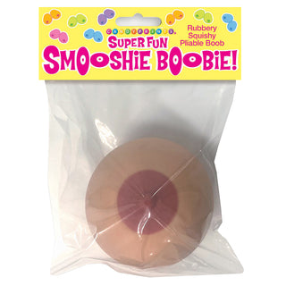Colorful Super Fun Smooshie Boobie novelty toy by LITTLE GENIE with soft, squishy texture and playful design.