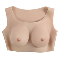 Evolved Gender X Undergarments Plate for C-Cup, gender affirmation chest prosthetic with realistic skin tone and detailed design.