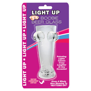 Light Up Boobie Beer Glass by Hott Products, novelty glass with illuminated breast-shaped design for fun drinking experiences.
