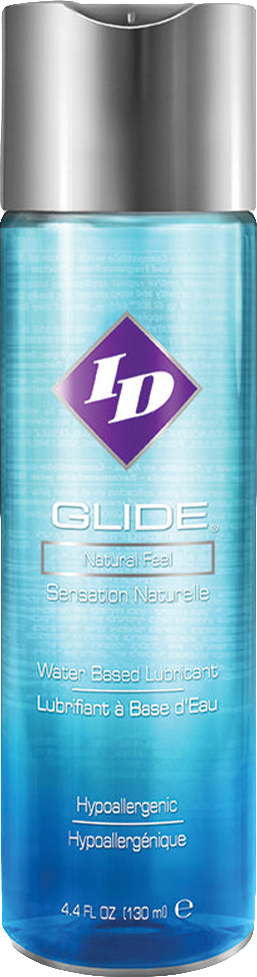 ID Glide Natural Feel Lubricant  4.4oz adult wellness product, body-safe and beginner friendly