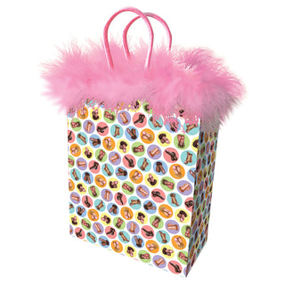 LITTLE GENIE Dirty Penis Gift Bag for gift accessories, featuring humorous cartoon penis design on a paper bag.