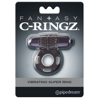 Fantasy C-Ringz Vibrating Super Ring-Black - The Essence of Desire
