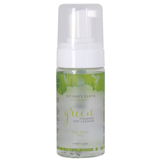 Intimate Earth Foaming Toy Cleaner-Green Tea Tree 3.4oz - The Essence of Desire