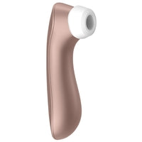 Pink Satisfyer Pro 2+ Air Pulse Stimulator vibrator with vibration features, shown in the product image.