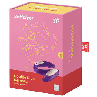 Satisfyer Double Plus Remote Partner Vibrator-Purple - The Essence of Desire