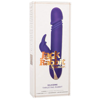 Jack Rabbit Signature Silicone Thrusting Rabbit-Purple 9" - The Essence of Desire