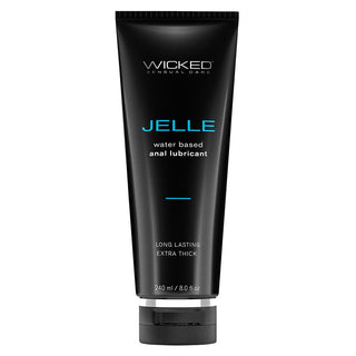 Wicked Jelle Waterbased Anal Lubricant 8oz - The Essence of Desire
