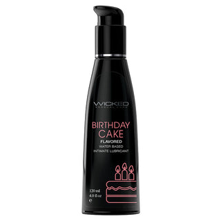 Wicked Aqua Flavored Lube-Birthday Cake 4oz - The Essence of Desire