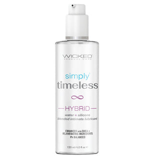 Wicked Simply Timeless Hybrid Water & Silicone Lubricant 4oz - The Essence of Desire