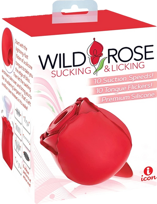 Wild Rose Rechargeable Silicone Suction Vibrator adult wellness product, body-safe and beginner friendly