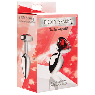 Booty Sparks Red Heart Gem Anal Plug-Small - The Essence of Desire